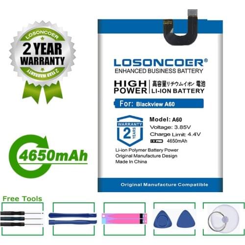 LOSONCOER Battery 4650mAh 405988P Battery for Blackview A60
