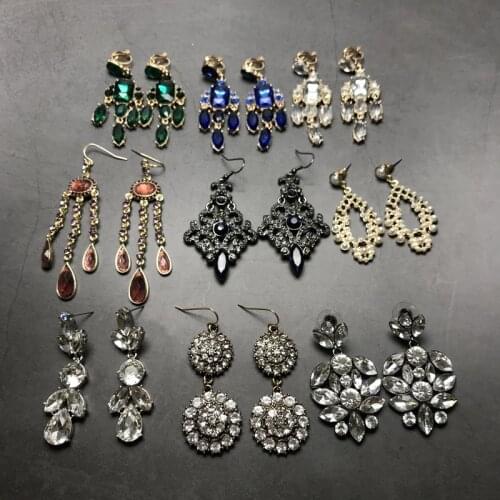 Sweet Hot Fashion Design Alloy Glass Stones Earring For Women