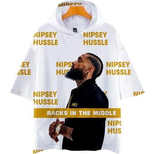 3D Printed kpop 2019 Short sleeve t shirt with hood pattern streetwear men and women Short sleeve with hood tshirt