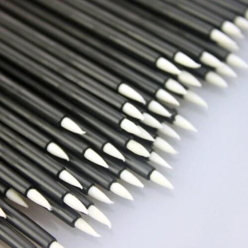 50 Pcs/Pack Disposable Eyeliner Wand Applicator Brush Eye Tool Swab Micro Brush Eyelash Extension Tools
