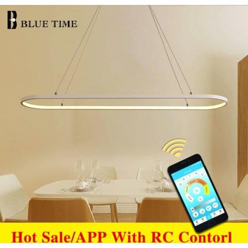 Ceiling Mounted Led Chandelier Black White Aluminum alloy Simple Chandelier Lighting Home Living room Dining room Kitchen Lamps