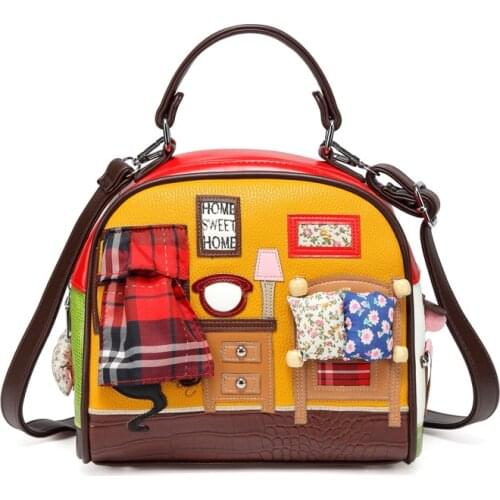 Luxury Fairy Tale Princess Shell Bags Girl Designer Creative Women Handbags Handmade 3D Patchwork Soft Leather Crossbody Bags