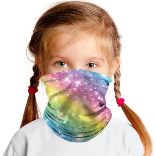 Boys and girls polyester scarf children multi-function magic headband high shot seamless neck gaiter bib cycling balaclava