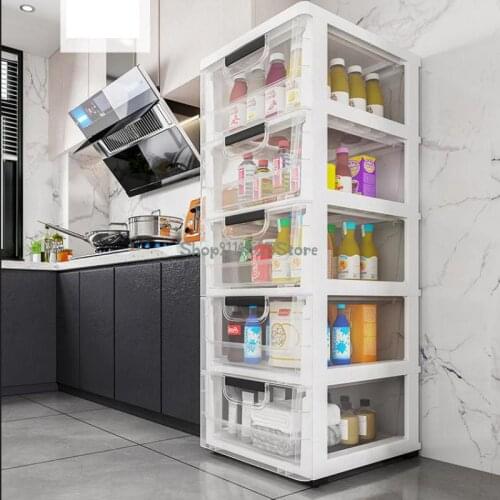 Thickened Drawer Storage Cabinet Transparent Childrens Snack Balcony Storage Cabinet Sunscreen Waterproof Storage Wardrobe