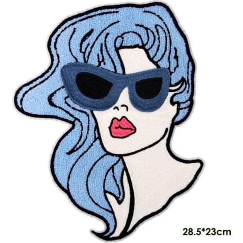 Sewing lady patches for clothing embroidered sew on applique parches sticker for bags backpack jeans