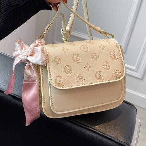 Cute Printing Shoulder Bags for Women Small Designer Handbags Chic Bow-knot Ladies Messenger Bag Trending Flap Crossbody Bag Sac