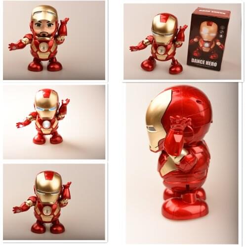 Marvel Iron Man Dancing Robot Childrens Toys Dolls That Can Sing and Dance Accompany and Interact Surprise Gifts for Children