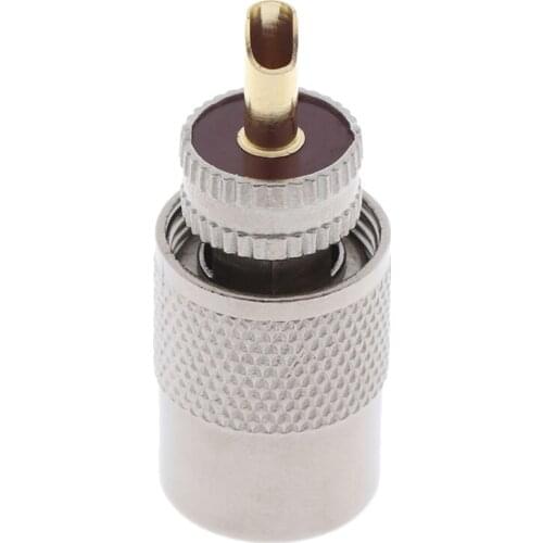 UHF PL259 Male Plug Screwed Coupling Connector RF UHF Coaxial Male PL259 Plug Crimp RG8U RG58-3 4.5*1.5cm