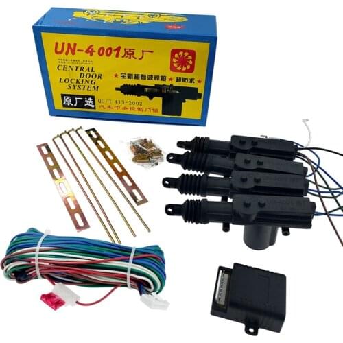 12V Universal 4001 car central locking system motor DC 12V 2line 5line engine for car door lock motor+mounting bracket
