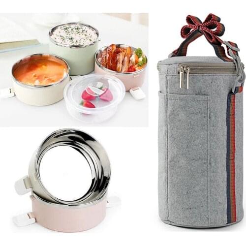 High Quality Japanese Bento Lunch riceBox Water Soup Mug & Insulated Lunch Tote Bag Food Container Lunchbox Plastic Microwave OK