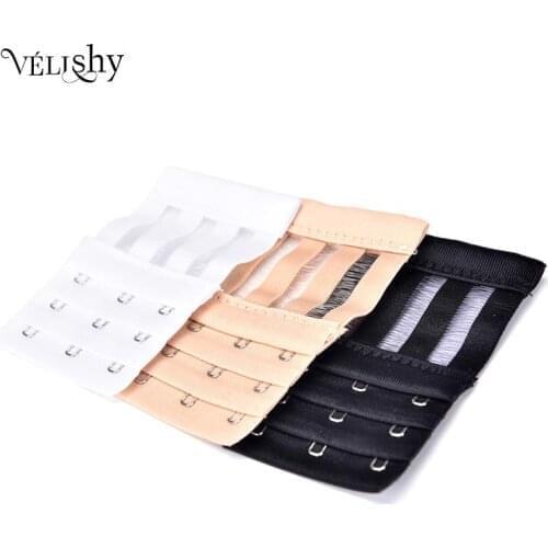 3 Hook 3 Rows Ladies Useful Bra Extenders Nylon Clasp Strap Extension Adjustable Belt Buckle Underwear Strapless Accessories