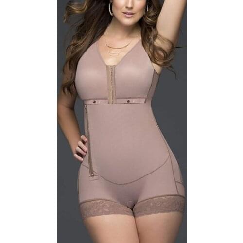 Women Postpartum Ventre Plat Skims Bodysuit Tummy Control Adjustable Breast Support Side Zipper Shaperwear