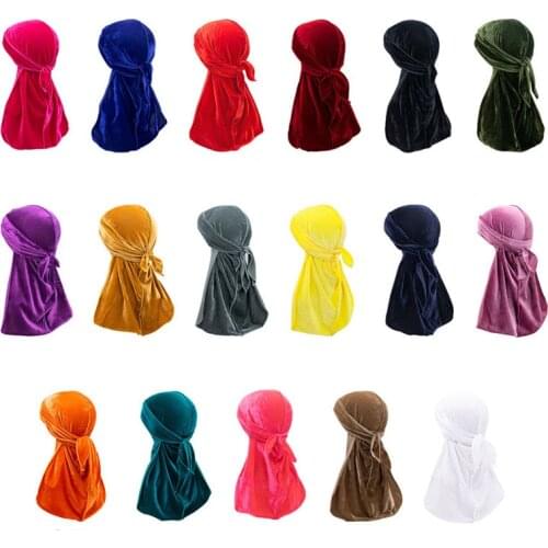 Winter Warm Bandanas Turban for Men Pirate Durag Hat Velvet Scarf Beanies Skullies Hip Hop Cap Headwrap Hair Accessories