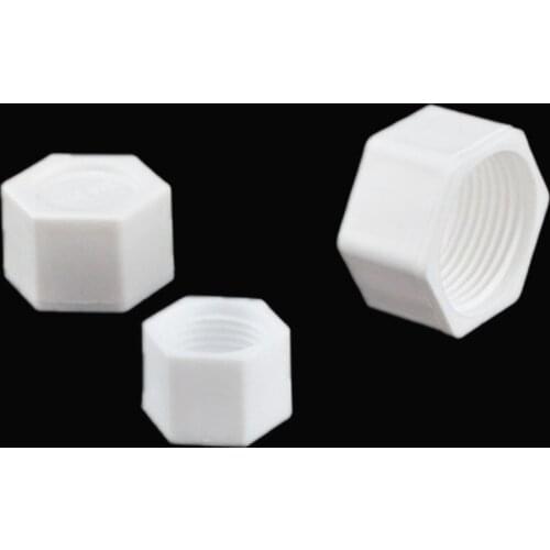 1/2" 3/4" 1" BSP Female Thread Plastic Pipe Hex Head Plastic End Cap Plug Fitting UPVC Connector Adapter