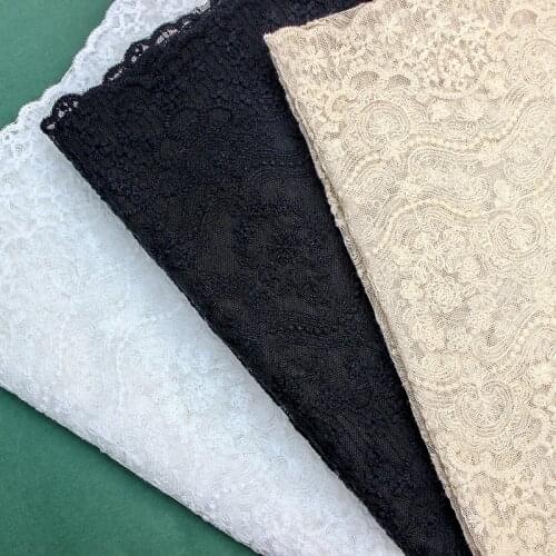 Fashion New 135cm wide 1yard/lot Nylon Lace Fabric Embroidery Lace Cloth Material Sewing Accessory X250