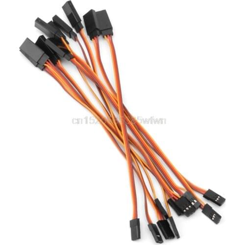 10Pcs 15cm Servo Extension Lead Wire Cable For RC Futaba JR Male to Female 150mm/200mm/300mm/500mm #HC6U# Drop shipping