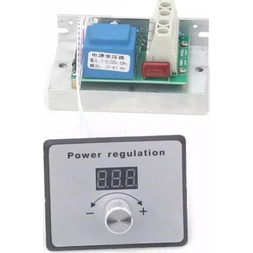 10000W 220V AC 80A Digital TRIAC Voltage Converter Module High Power Two-Way Thyristor Adjustable Voltage Regulator Controller