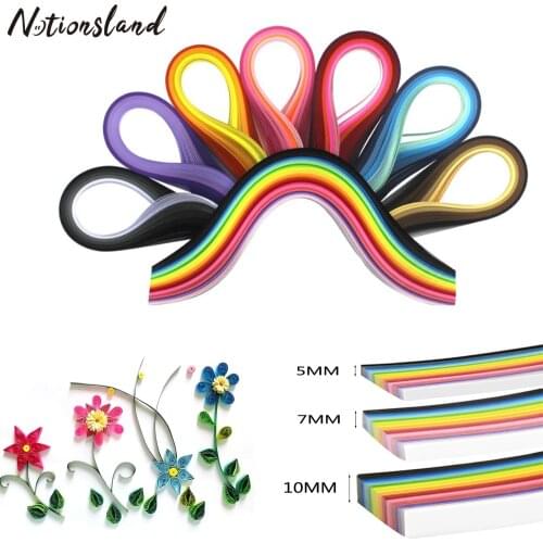 500 Pcs Colorful Scrapbooking Stripes Quilling Paper Handmade Children DIY Art Craft Design Tools Color Strips Bedroom Decor