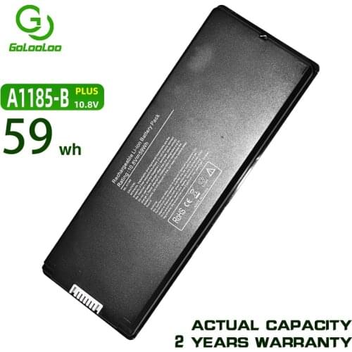 Golooloo Black A1185 Laptop Battery for Apple MacBook 13" A1181 MA254 MA255 MA699 MA700 MB061*/A MB062*/A MB402*/A MB403*/A