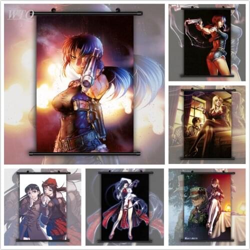 Black Lagoon Revy Roberta Sawyer Anime Posters Canvas Painting Wall Decor Wall Art Picture for Living Room Decor Home Decor