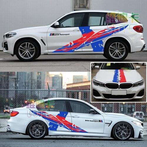 Car Accessories Decorative Vinyl Sport Stickers Decals Racing Stripes Ralliart sticker For BMW Audi Mazda Golf Toyota Renault Polo Volvo skoda KIA Mitsubishi