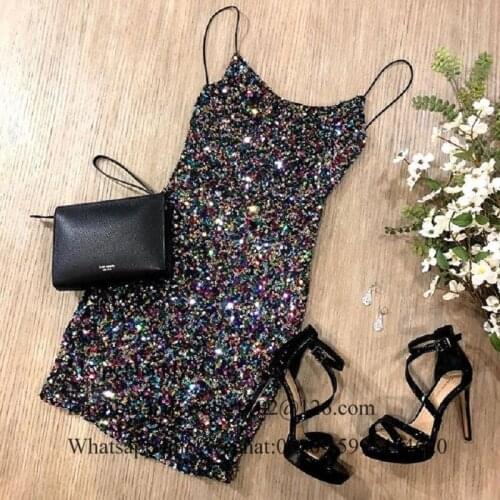 Shining Sequined Short Hoco Prom Dresses 2019 Sexy Backless Cocktail Party Gowns vestidos de fiesta largos elegantes de gala