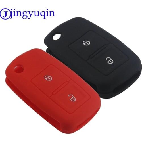 New 2 Buttons Remote Silicone Rubber Car Key Case For Vw MK4 Seat Altea Alhambra Ibiza Polo Golf 4 5 6 Transporter Amarok Sharan