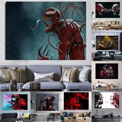 Marvel Venom Eddie Canvas Painting Disney Cartoon Posters and Prints Venom Wall Art Pictures for Living Home Room Decoration