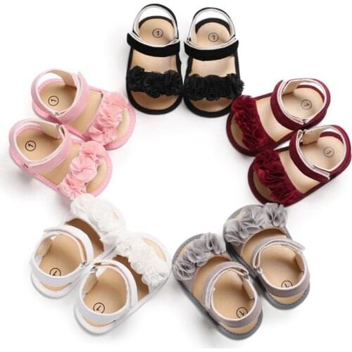 Baby Soft Sole Beach Sandals Girl Sandals Baby Shoes Summer Cotton Cute Baby Girl Sandals Newborn Baby Shoes