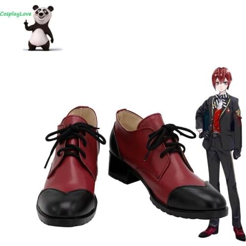 Twisted Wonderland Heartslabyul Riddle Rosehearts Red Black Shoes Cosplay Long Boots Custom Made