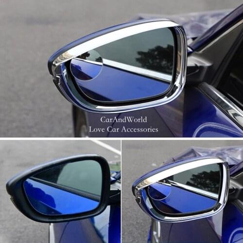 For Honda Accord 10th 2018-2021 Exterior Side Door Rear View Mirror Rainproof Shade Trims Rain Eyebrow Cover ABS Car Accessories