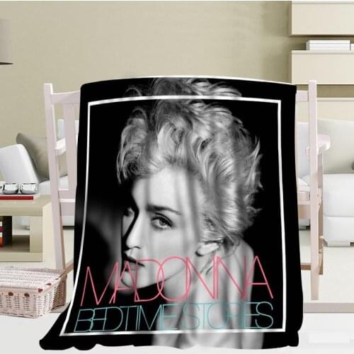 Custom Madonna Travel Blanket Home TV Casual Relax for Family Soft Fluffy Warm Blanket