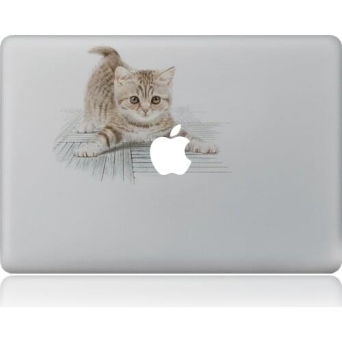 Cute cat Vinyl Decal Laptop Sticker for macbook Pro Air 13 inch Cartoon laptop Skin shell for mac book