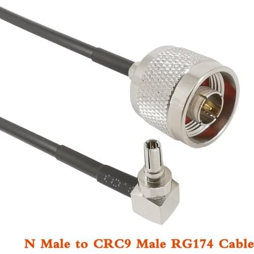 N Male to CRC9 Plug RG174 Cable CRC9 Male Right Angle to N Plug RG174 RF Coaxial Pigtail Wire Connector for 3G HUAWEI Modem