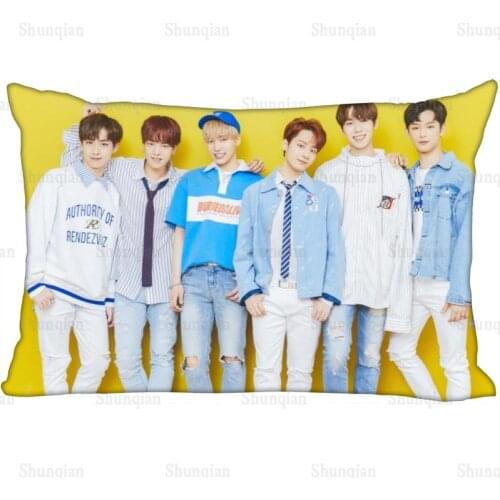 Custom Pillowcase Cover ONEUS Kpop Star Rectangle Zipper Pillow Cover Satin Fabric Pillowcase 40x60cm,50X75cm(Two sides) 0512