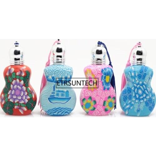 10ML Roller Ball Roll on Ball Refillable Ceramic essence oil Perfume bottle empty bottle F2079