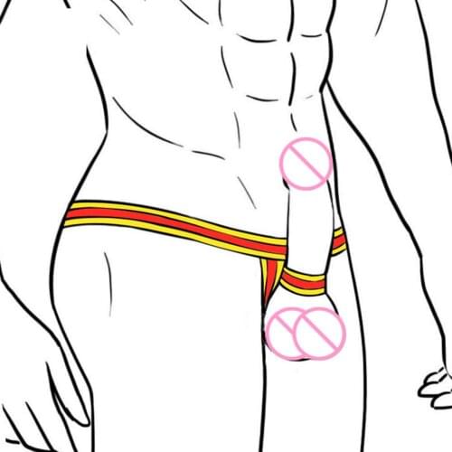 Sexy Men Ball Lifter Underwear Penis Bulge Enhancer Ring G-String Strappy Thong sex toys for woman Easy to stretch