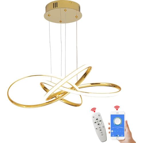 Chrome/Gold Plated Modern Led Chandelier For Dining Room Kitchen Free Shipping Display Hall Dimmable New design Popular Hanging