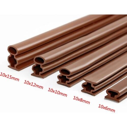 Draught Excluder Self Adhesive Silicon Rubber Door Window Seal Strip Roll Foam 10x6mm 10x8mm 10x10mm 10x12mm 10x15mm