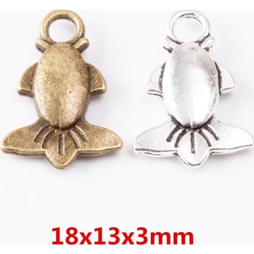 25pcs Vintage Ancient fish zinc alloy charms pendant suitable for DIY Bracelet Necklace metal jewelry accessories 6557