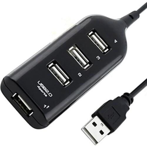 USB 2.0 High Speed Mini 4 Ports Splitter Usb Hub Adapter For PC Laptop Computer Black And Can Only Be Used Individually
