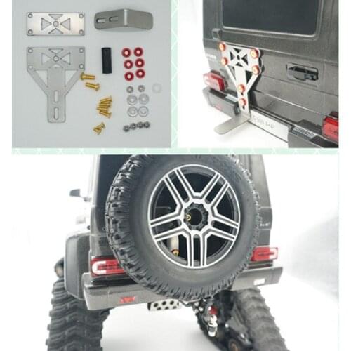 Simulated stainless steel spare tire bracket for TRAXXAS TRX4 G500 and other 1:10 Simulated climbing car
