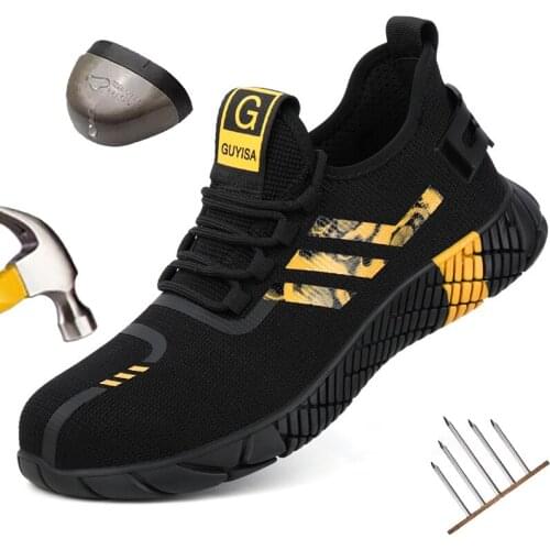Steel Toe Safety Shoes Men Women Breathable Mesh Industrial & Construction Puncture Proof Work Boots Shoes Protective Footwear