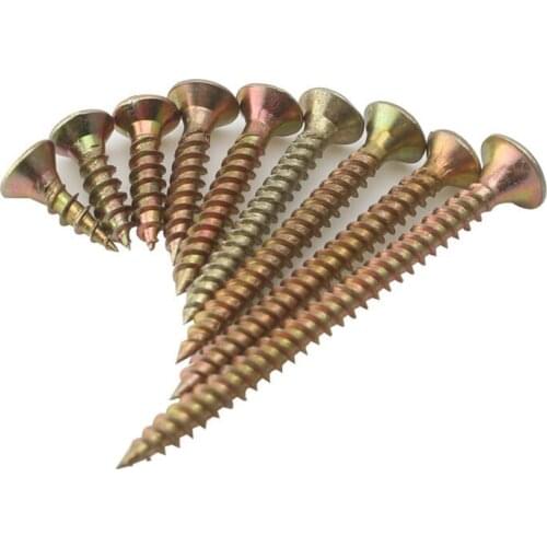 200pcs Iron Cross Countersunk Head Self Tapping Screw Hardened Tip Drywall Wood Flat Nail Home Improvement Hardware Fasteners