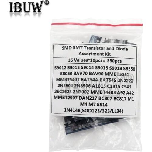35values*10PCS=350PCS SMD SMT hjxrhgal Transistor and Diode Assortment Kit