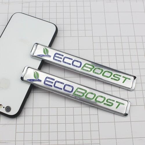 3D ABS plastic ECO BOOST ECOBOOST Emblem Badge Car sticker Auto Tailgate Rear Trunk Chrome Nameplate Decal Car Styling