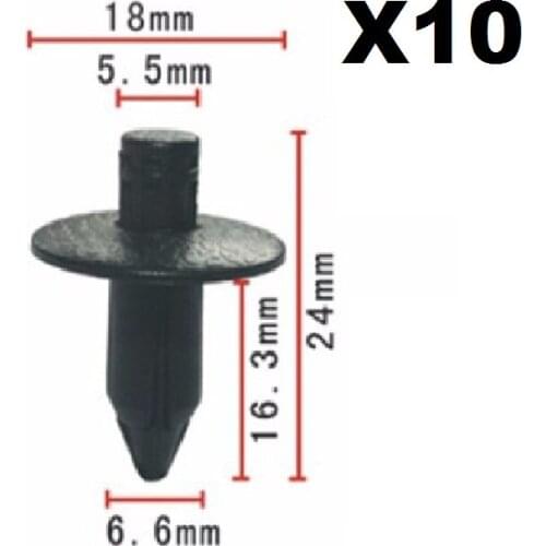 A45- DOOR MOULDING TRIM STRIP CLIPS RUBSTRIP X10 Plastic Clips