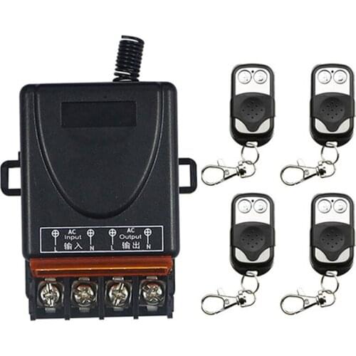 AC 110V 220 V 1 CH Channel 1CH Mini Wireless RF Remote Control Light Switch 10A Relay Output Radio Receiver Module +Transmitter