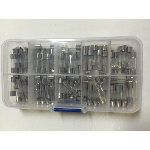 50pcs/set Fast Quick Blow Glass Tube Fuses Assortment Kit 6x30mm 0.5A 1A 2A 3A 5A 6A 8A 10A 15A 30A/250V+ Box