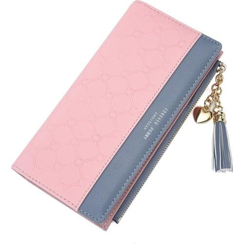 CGCBAG 2021 Womens Wallet Fashion Long Leather Wallet Luxury Designe Simple Money Clip Zipper Female Card Holder Clutch Bag